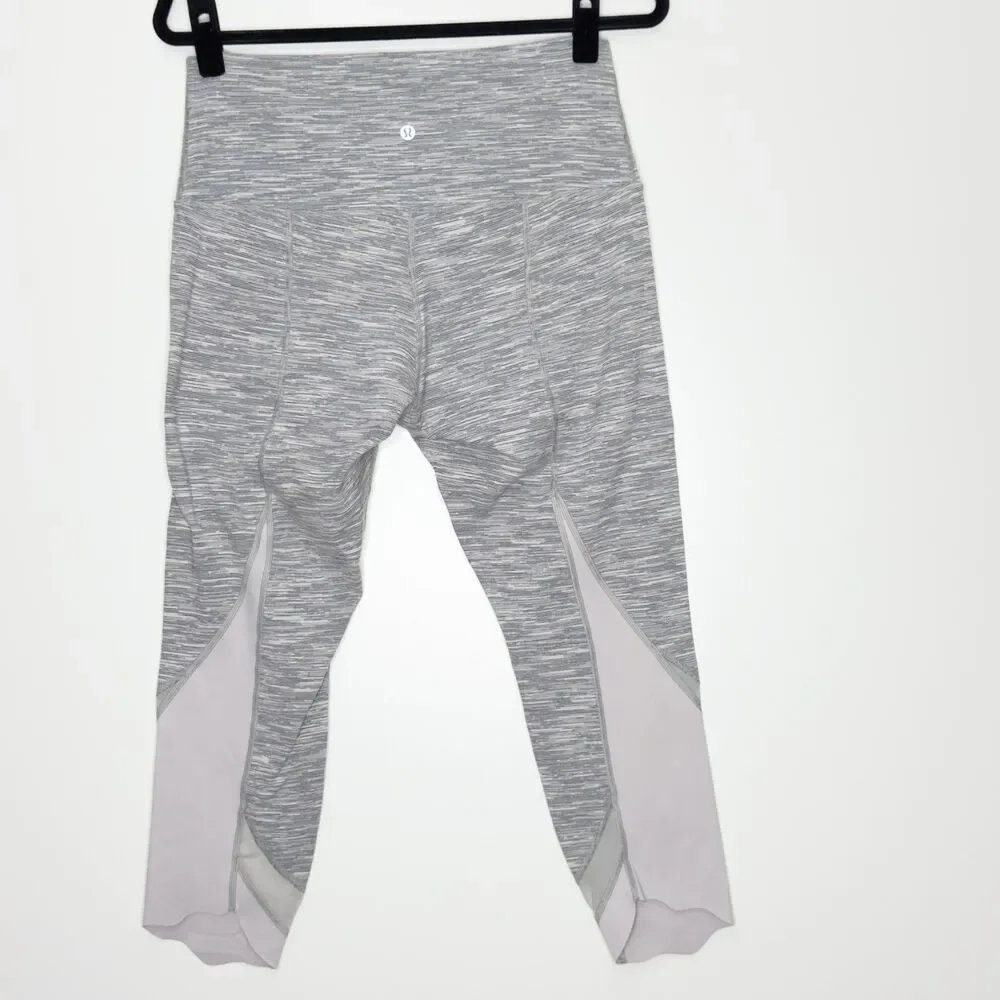 Lululemon Wunder Under High Rise Crop Leggings Scallop Hem Women's Size 10 - Picture 5 of 5